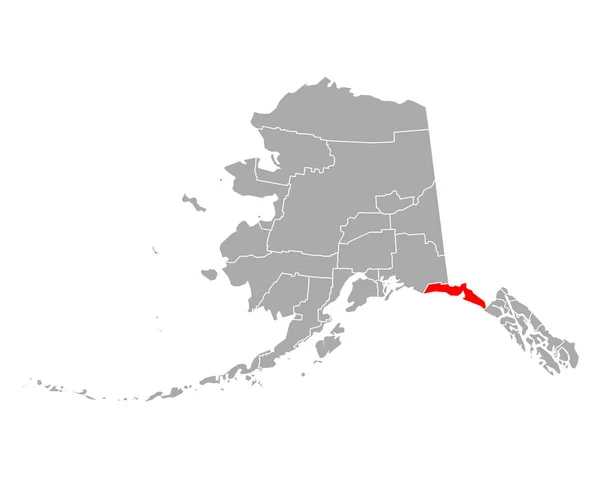 Kaart Van Yakutat Alaska — Stockvector