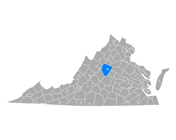 Χάρτης Του Albermarle Στη Βιρτζίνια — Διανυσματικό Αρχείο