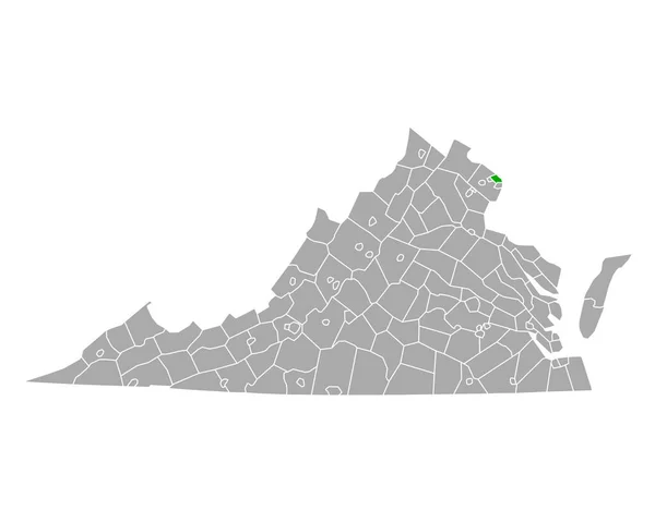 Карта Арлінгтона Вірджинії — стоковий вектор
