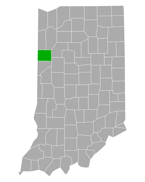 Karte Von Benton Indiana — Stockvektor