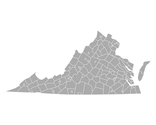 Mappa Bedford City Virginia — Vettoriale Stock