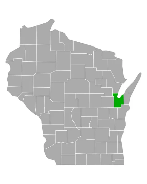 Kaart Van Brown Wisconsin — Stockvector