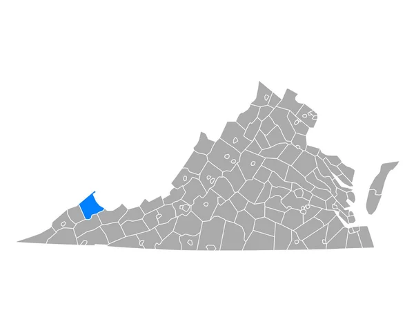 Karta Över Buchanan Virginia — Stock vektor