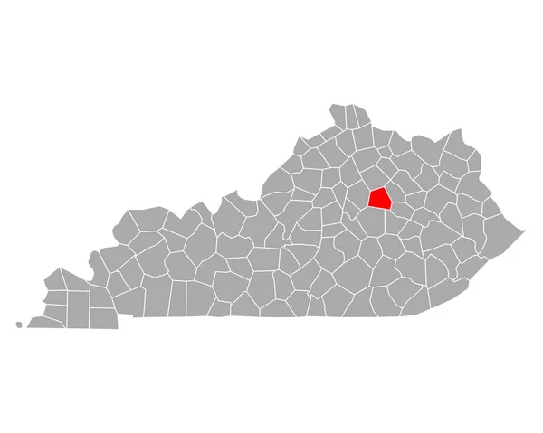 Mapa Clark Kentucky — Archivo Imágenes Vectoriales