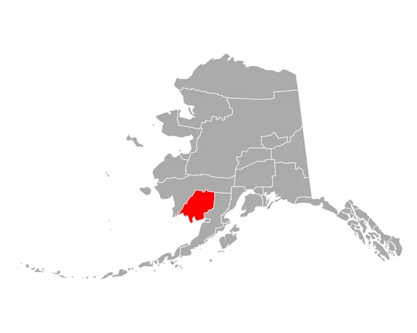 Kaart Van Dillingham Alaska — Stockvector