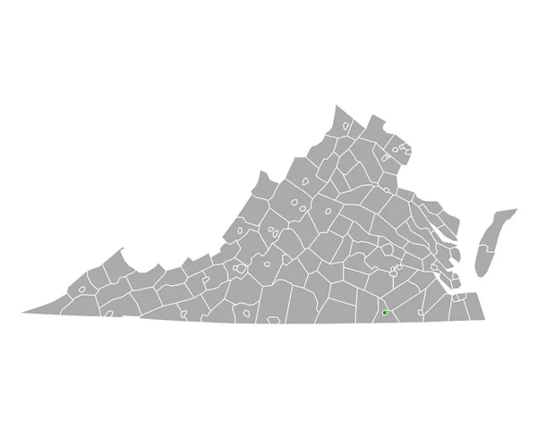 Mappa Emporia Virginia — Vettoriale Stock