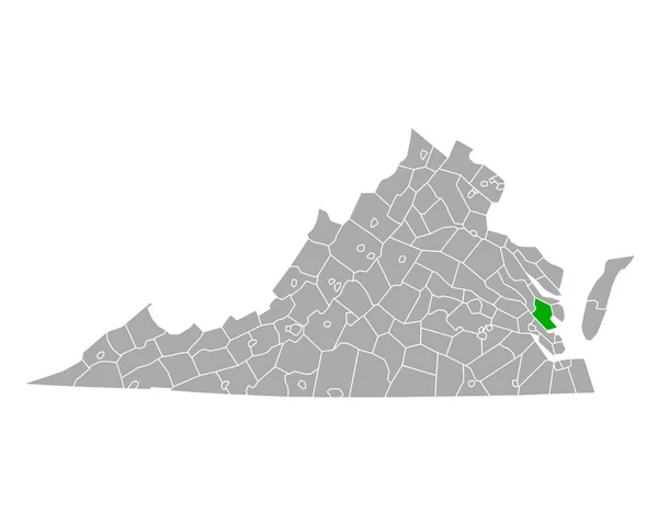 Mapa Gloucester Virginia — Archivo Imágenes Vectoriales