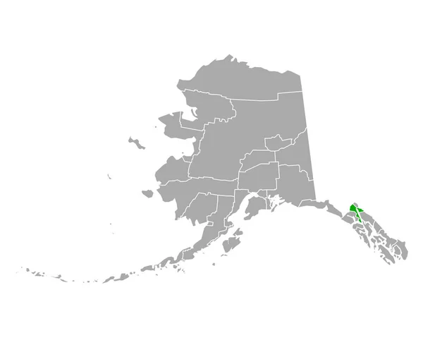 Haines Térképe Alaszkában — Stock Vector