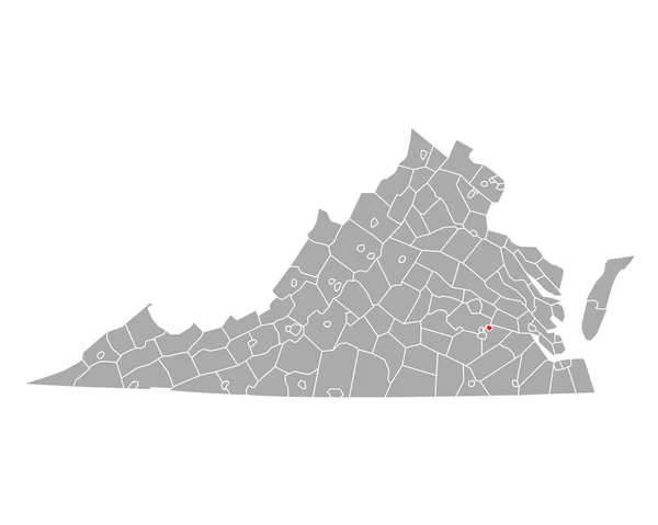 バージニア州のホープウェル地図 — ストックベクタ