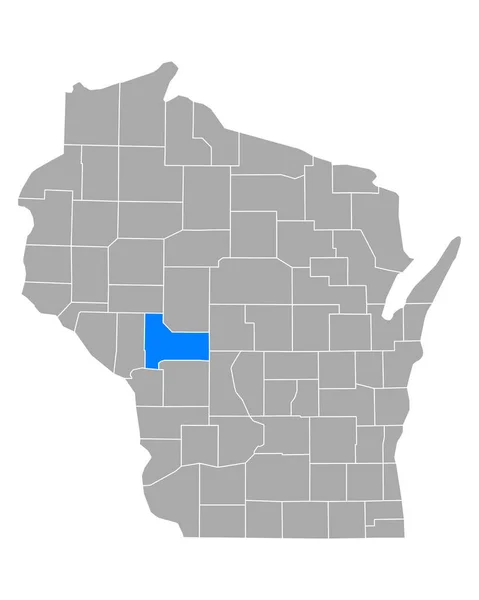 Mapa Jacksonu Wisconsinu — Stockový vektor