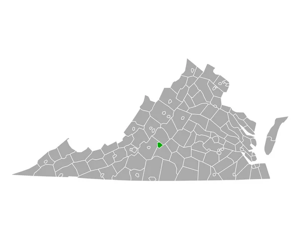 Map Lynchburg Virginia — Stock Vector