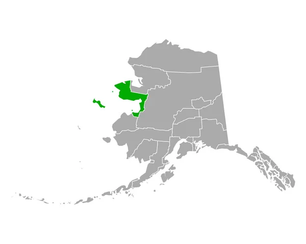 Kaart Van Nome Alaska — Stockvector