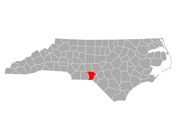 Mapa Filtros Industriais Carolina Norte — Vetor de Stock