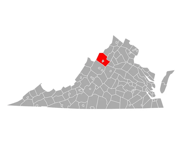 バージニア州のロッキンガム地図 — ストックベクタ