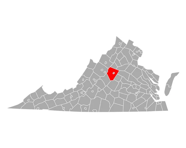 Mapa Albermarle Virginia — Vetor de Stock