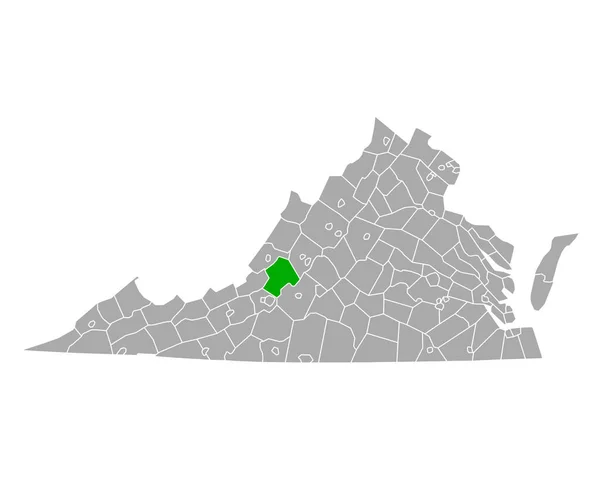 Kaart Van Botetourt Virginia — Stockvector