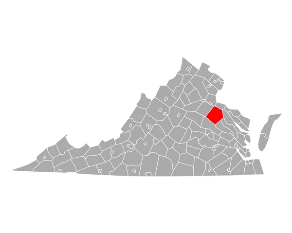 Mapa Caroline Virginia — Archivo Imágenes Vectoriales