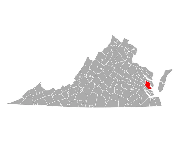 Mapa Gloucester Virginia — Vetor de Stock