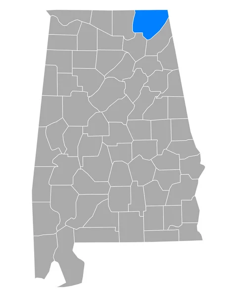 Mapa Jacksona Alabama — Wektor stockowy
