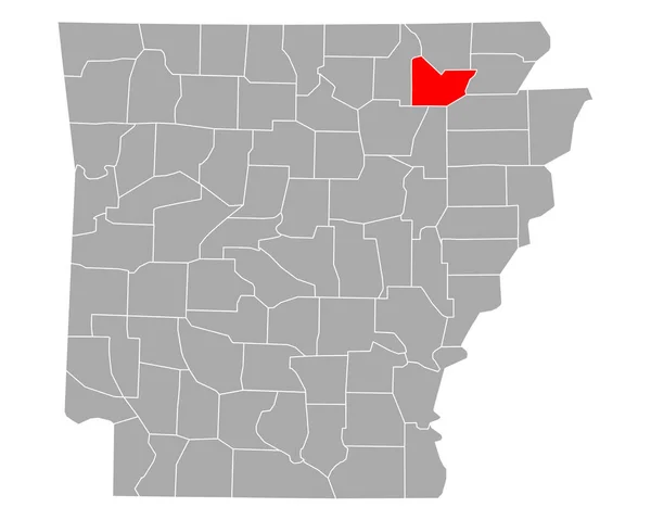 Carte Lawrence Arkansas — Image vectorielle