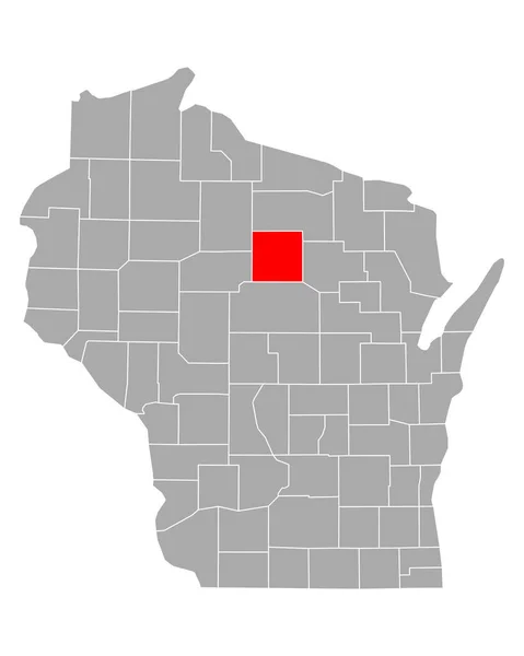 Mapa Lincolna Wisconsin — Wektor stockowy