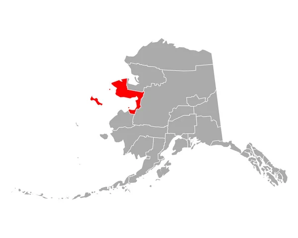 Karte Von Nome Alaska — Stockvektor