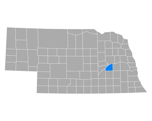 Mapa Polka Nebraska — Wektor stockowy