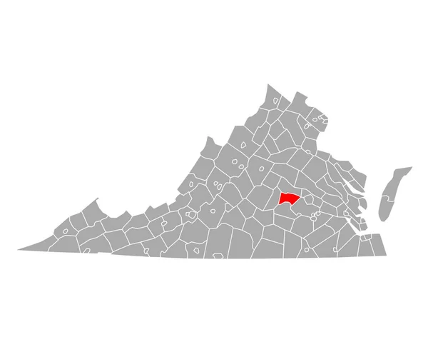 Χάρτης Του Ποχάταν Στη Βιρτζίνια — Διανυσματικό Αρχείο