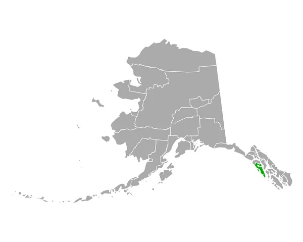Mapa Sitka Alaska — Vetor de Stock