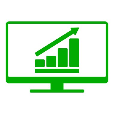 Çizelge ve ekran vektör illüstrasyonu