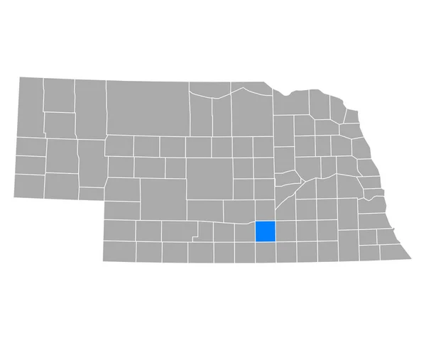 Mapa Clínicas Odontológicas Nebraska —  Vetores de Stock