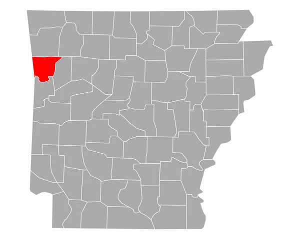 Mapa Crawforda Arkansas — Wektor stockowy