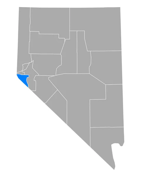 ネバダ州のダグラス地図 — ストックベクタ