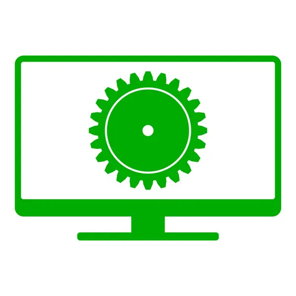 Engrenagem Tela Como Ilustração Vetorial —  Vetores de Stock