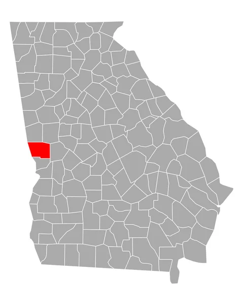ジョージア州のハリス地図 — ストックベクタ