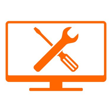 Vektör illüstrasyonu olarak araçlar ve ekran