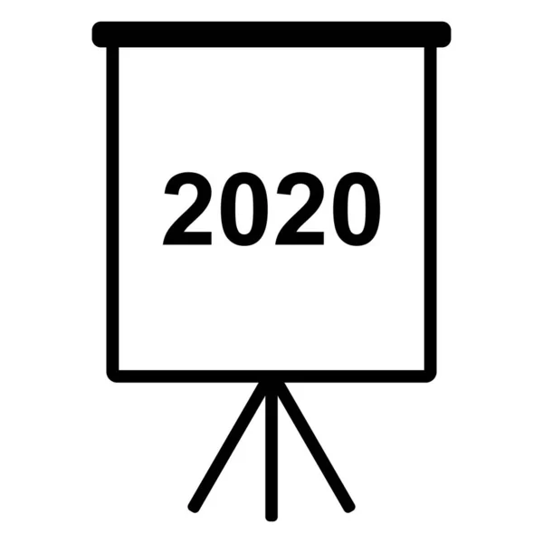 Рік 2020 Фліпчарт Векторна Ілюстрація — стоковий вектор