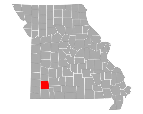 Carte Lawrence Dans Missouri — Image vectorielle