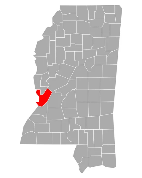 Mapa Warren Mississippi — Vector de stock