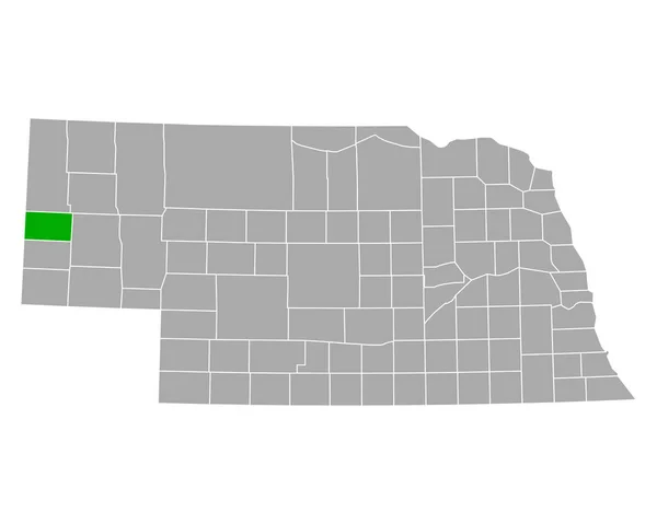Nebraska Daki Scotts Bluff Haritası — Stok Vektör