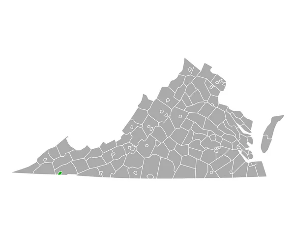 Mappa Bristol Virginia — Vettoriale Stock