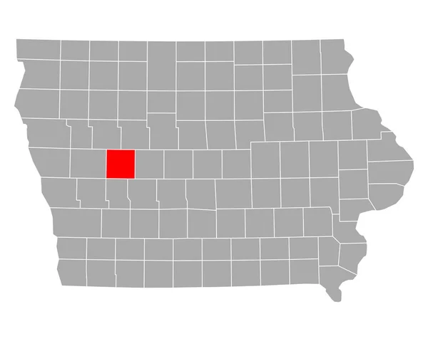 Mapa Carroll Iowa — Archivo Imágenes Vectoriales