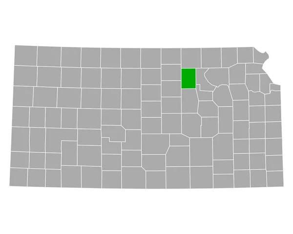 Mapa Argila Kansas — Vetor de Stock
