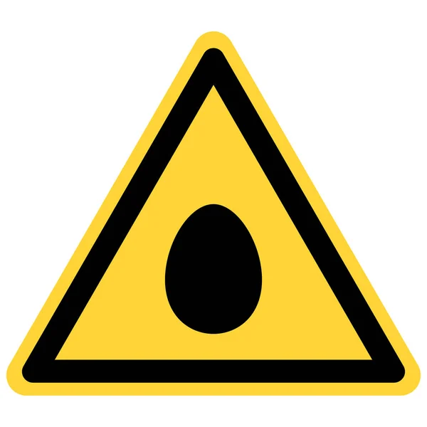 Egg Danger Sign Vector Illustration — Stock Vector
