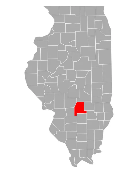Χάρτης Του Fayette Στο Illinois — Διανυσματικό Αρχείο