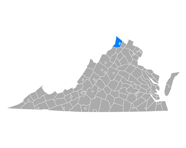 バージニア州のフレデリック地図 — ストックベクタ