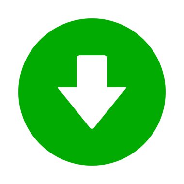 Vektör gösterimi olarak aşağı ok ve daire