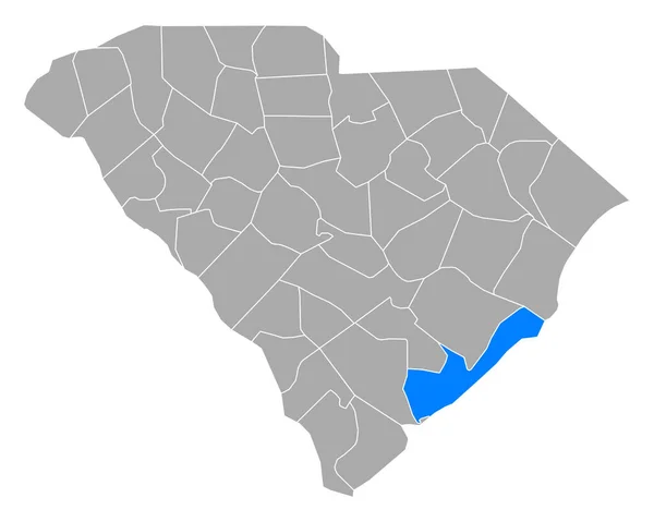 Mapa Indústria Metalúrgica Carolina Sul —  Vetores de Stock