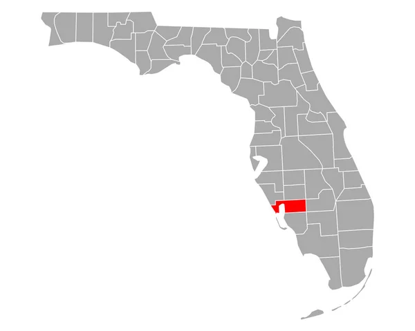 Carte Charlotte Floride — Image vectorielle