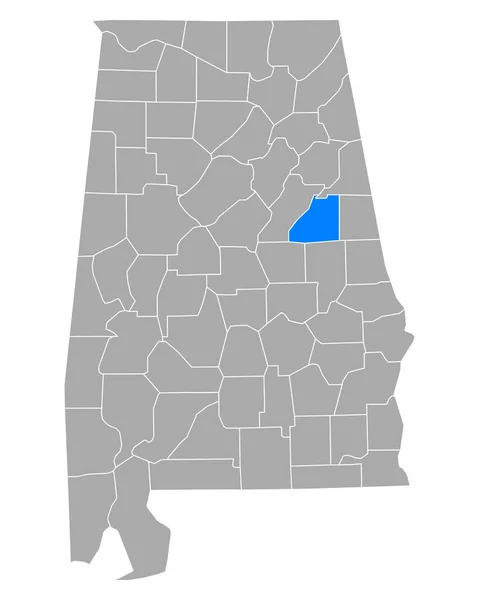 Mapa Claya Alabama — Wektor stockowy